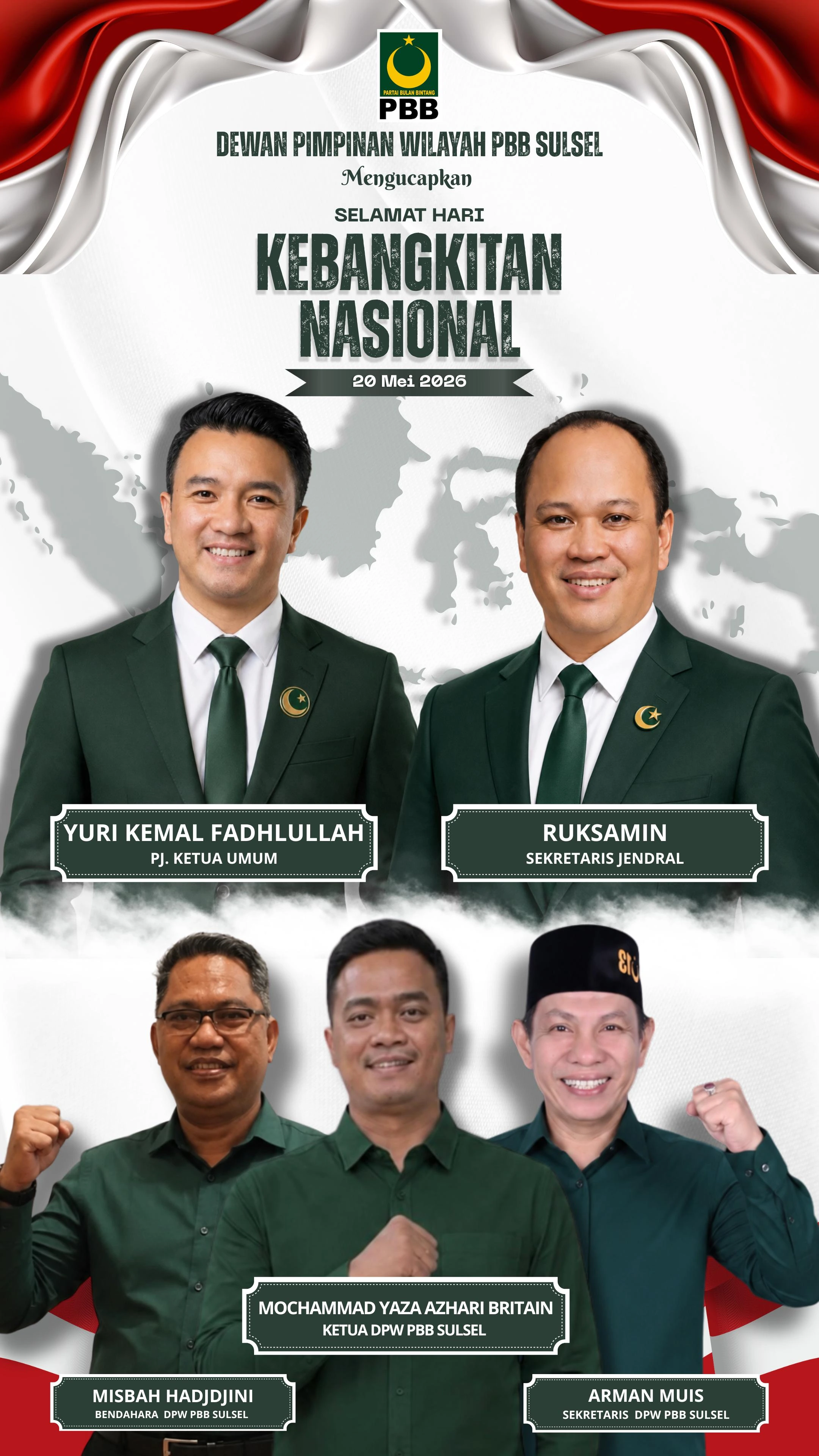 DPW PBB Sulsel Ucapkan Selamat Hari Kebangkitan Nasional 20 Mei 2026