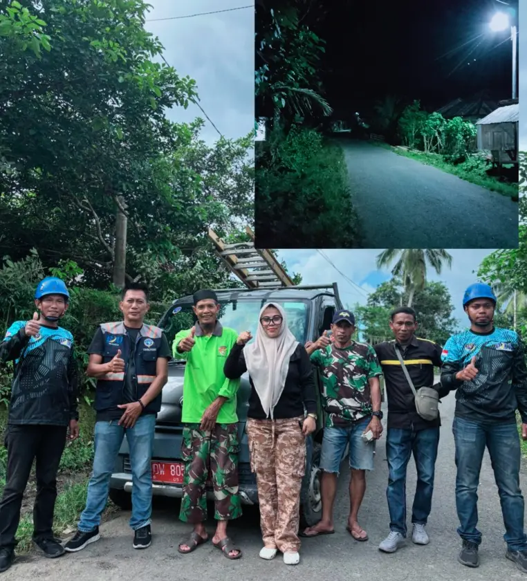 Perjuangan Kader PBB di DPRD Sinjai Membuahkan Hasil, Sepuluh Titik Lampu Jalan Dipasang di Lembang Saukang